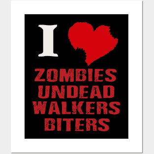 I love zombies, undead, walkers, biters. Posters and Art